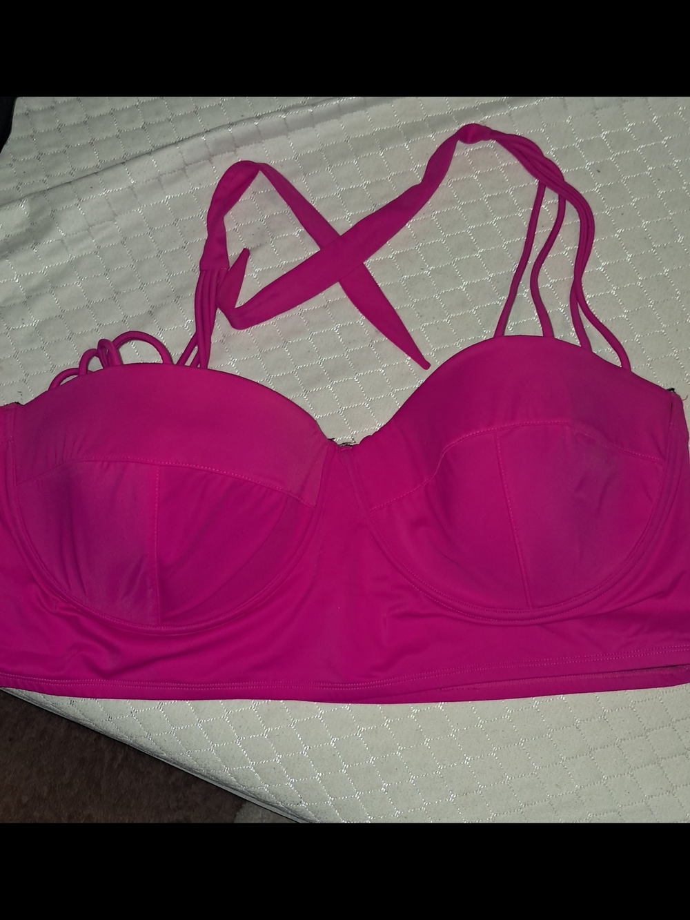 Women’s Hot Pink Plus Size 2 Piece Swim Bathing Suit 1x NwT